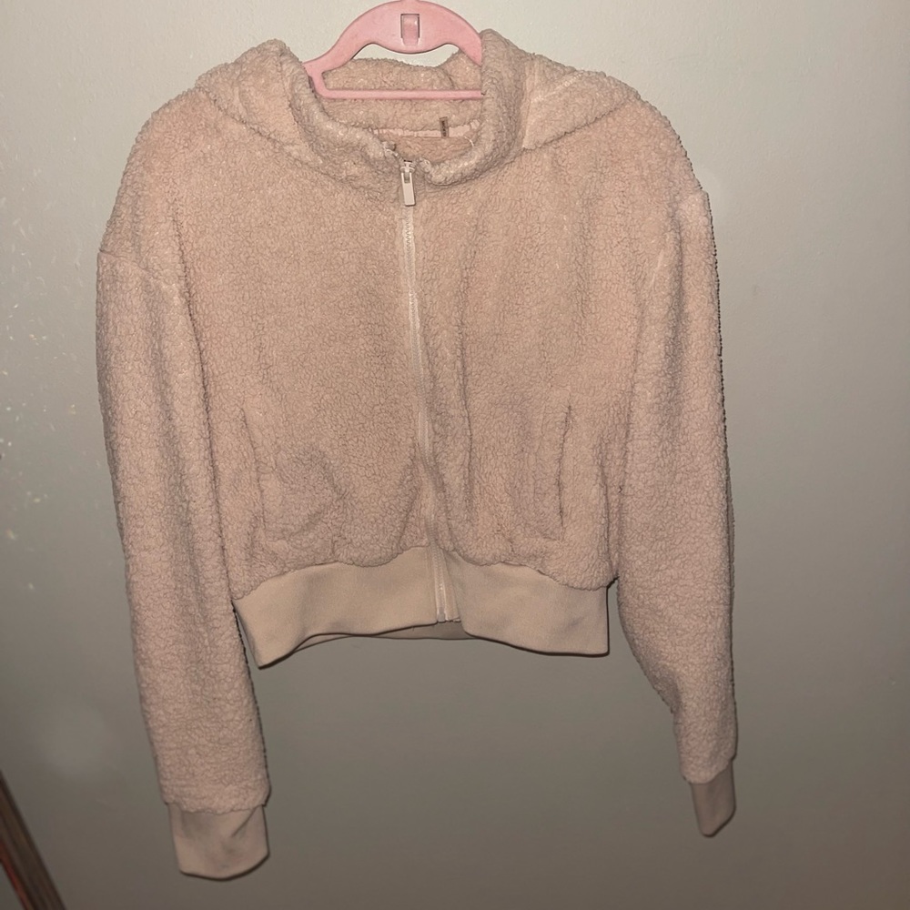 Cisono, womens zip up teddy jacket size large